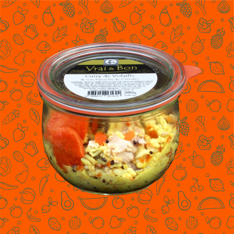 Curry de Volaille & son panaché de Céréales