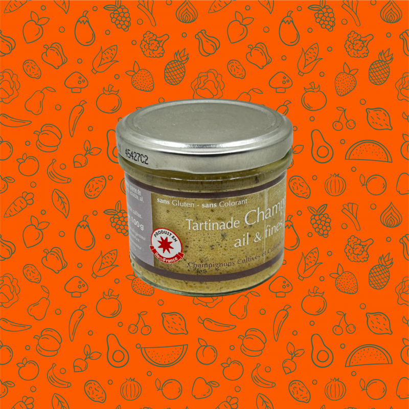 Tartinade aux Champignons, ail et fines herbes