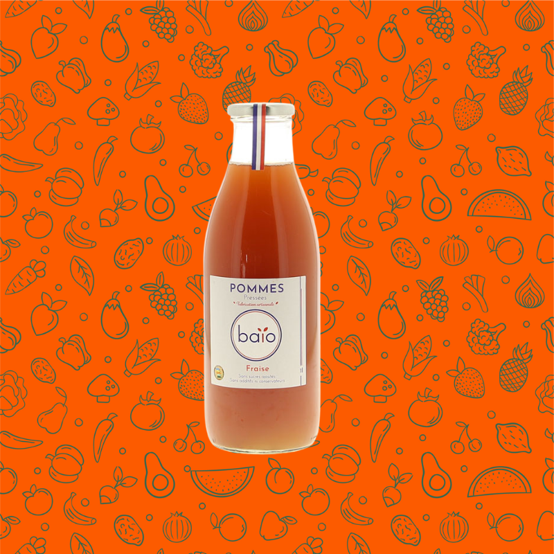 Jus De Pommes-Fraises BIO 1L